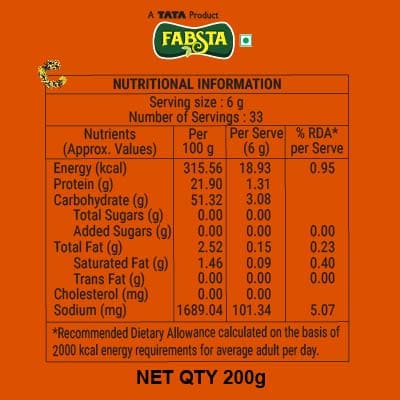 Fabsta Udad Papad 200 gm