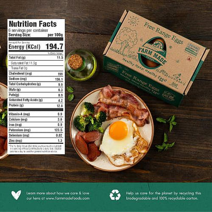 Farm Made Free Range Brown Eggs 6 pcs