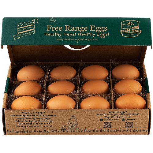 Farm Made Free Range Eggs 12 Pcs