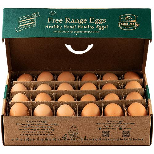 Farm Made Free Range Eggs pack of 24