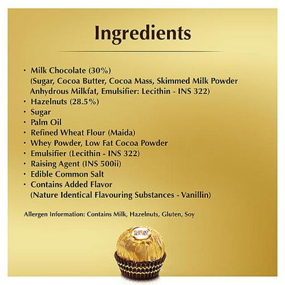 Ferrero Rocher Hazelnut Chocolates Box Pack Of 16