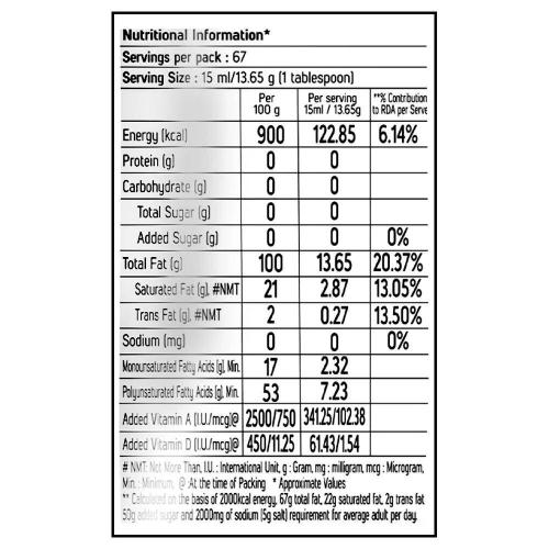 Fortune Soyabean Oil 840 gm