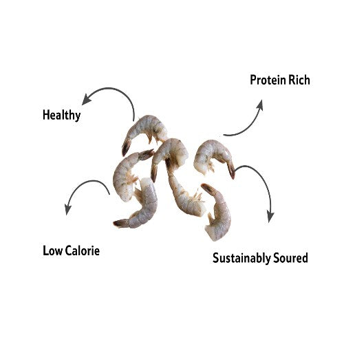 Fresh White Prawn Whole 50 Count Prepacked 1 kg