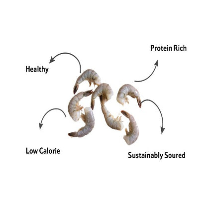 Fresh White Prawn Whole 50 Count Prepacked 1 kg
