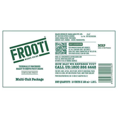 Frooti Mango Juice 10x125 ml