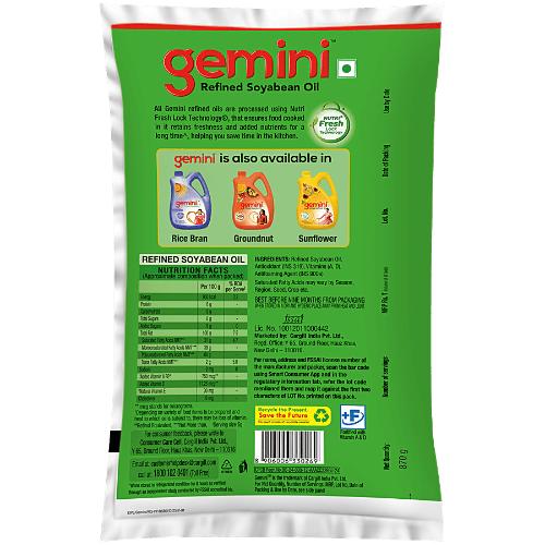 Gemini Soyabean Oil 870 Gm