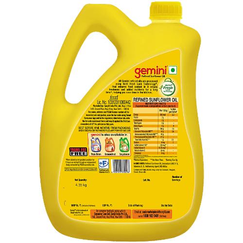 Gemini Sunflower Oil Jar 4.35 Kg