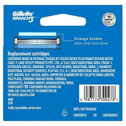 Gillette Mach3 Cartridge 2 pcs