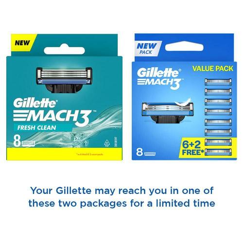 Gillette Mach3 Cartridge 8 pcs