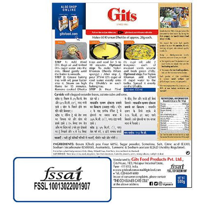 Gits Instant Mix Khaman Dhokla Box 500 gm