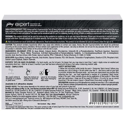 Godrej Expert Creme Natural Black pack of 4