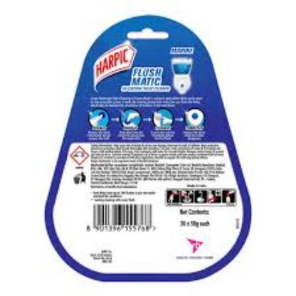 Harpic Flushmatic Aquamarine Toilet Cleaner 3x50 g