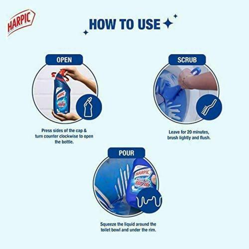 Harpic Original Toilet Cleaner Combi 2x1ltr + 500ml