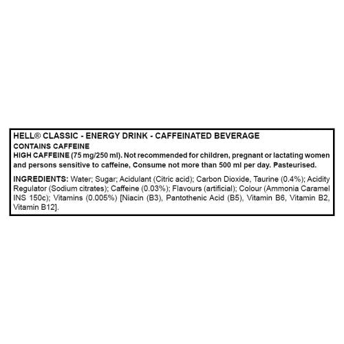 Hell Energy Classic Energy Drink 250 Ml