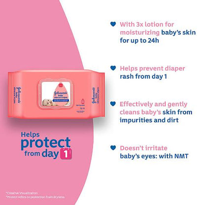 Johnson & Johnson Baby Skin Care Wipes 20 pcs