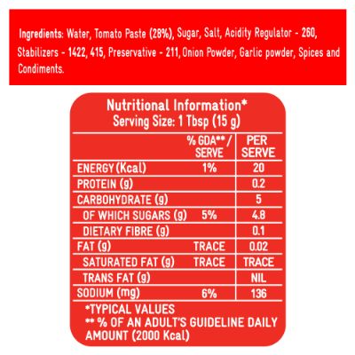 Kissan Fresh Tomato Ketchup Pouch 800 Gm