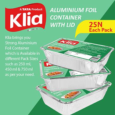Klia Aluminium Container Small 25 pcs (250 ml)