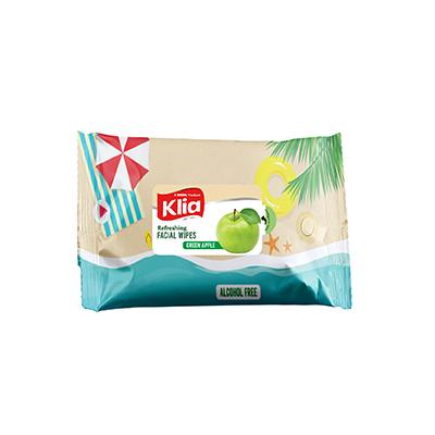 Klia Facial Wipes Green Apple pack of 20