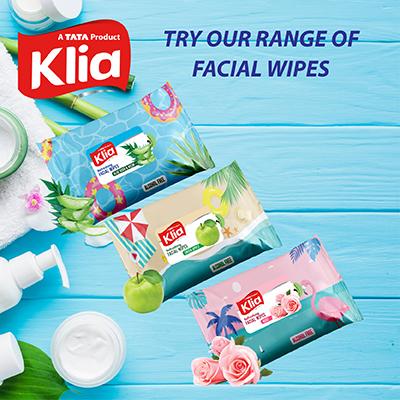 Klia Facial Wipes Green Apple pack of 20
