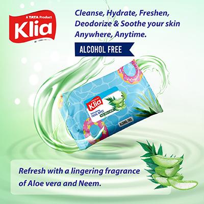 Klia Facial Wipes Neem Aloevera pack of 20