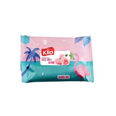 Klia Facial Wipes Rose pack of 20