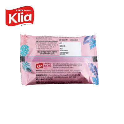 Klia Facial Wipes Rose pack of 20