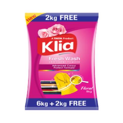 Klia Floral Detergent Powder 6+2 kg