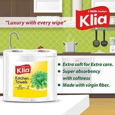 Klia Kitchen Towel 2Ply pack of 2 roll