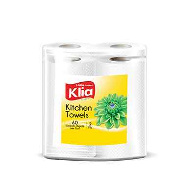 Klia Kitchen Towel 2Ply pack of 4 roll