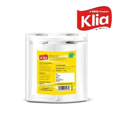 Klia Kitchen Towel 2Ply Pack Of 4 Roll