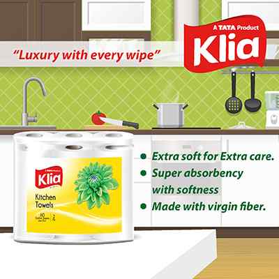 Klia Kitchen Towel 2Ply Pack Of 6 Roll