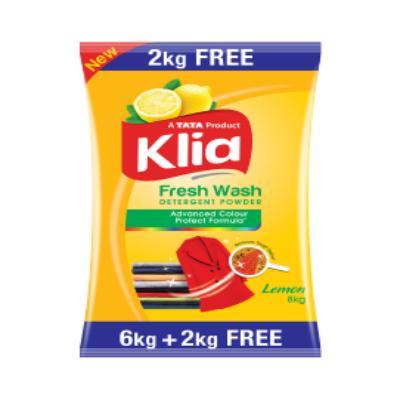 Klia Lemon Detergent Powder 6+2 kg