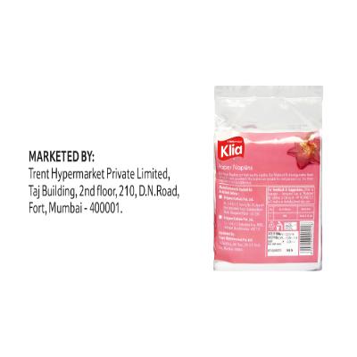 Klia Paper Napkin 1Ply 22X22 Pack Of 100Pulls