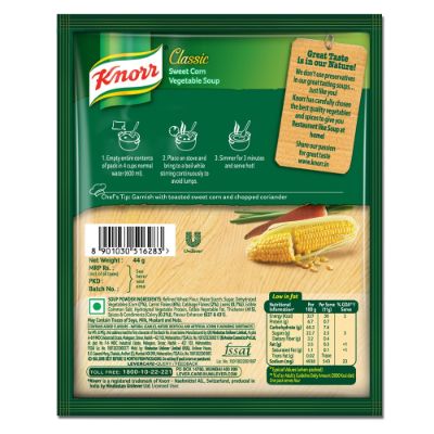 Knorr Classic Sweet Corn Veg Soup 44 gm