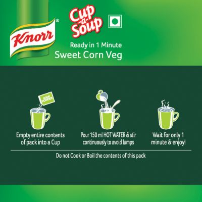 Knorr Instant Sweet Corn Cup A Soup 11 gm