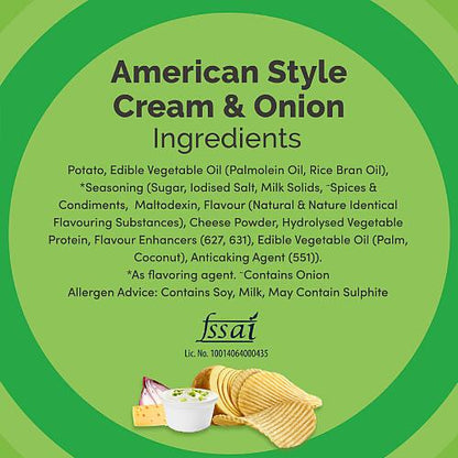 Lays American Cream Onion Potato Chips 143 gm