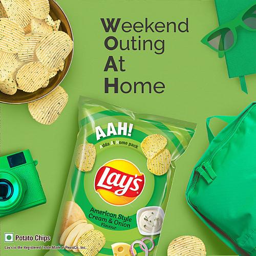 Lays American Cream Onion Potato Chips 143 gm