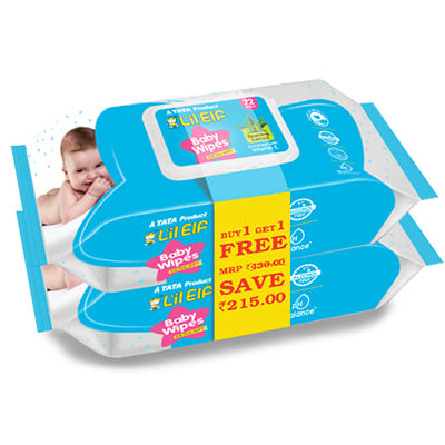 Lil Elf Baby Wipes 72 *2 pcs