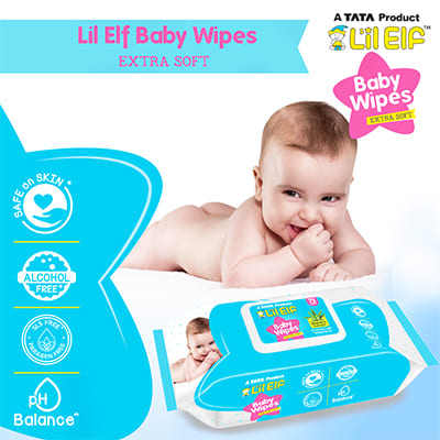 Lil Elf Baby Wipes 72 *2 pcs