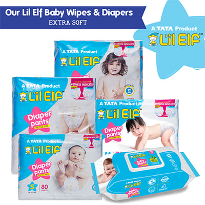 Lil Elf Baby Wipes 72 *2 pcs