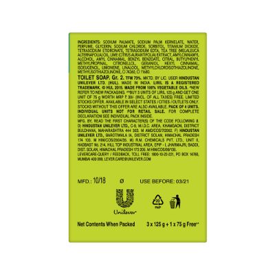 Liril Lime & Tea Tree Oil Soap 125 g (buy 3 get 1 free)