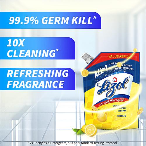 Lizol Citrus Pouch 1800ml