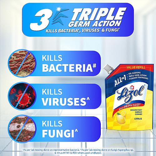 Lizol Citrus Pouch 1800ml