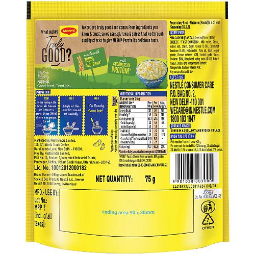 Maggi Cheese Macaroni Pazzta Pouch 70 Gm