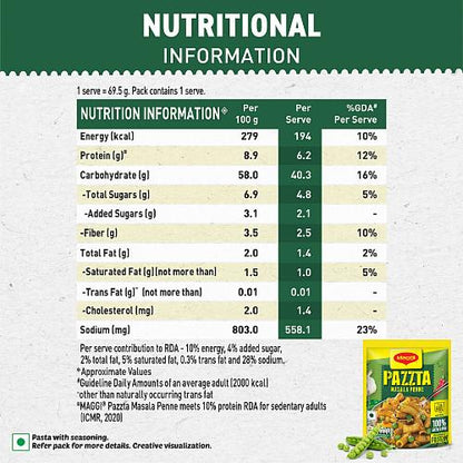 Maggi Pazzta Masala Penne 65 Gm