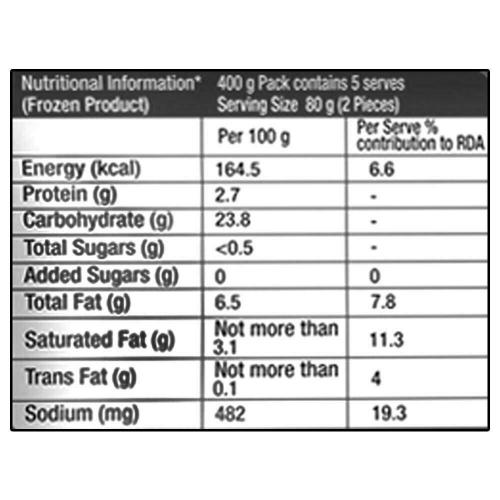 Mccain Aloo Tikki 400 gm