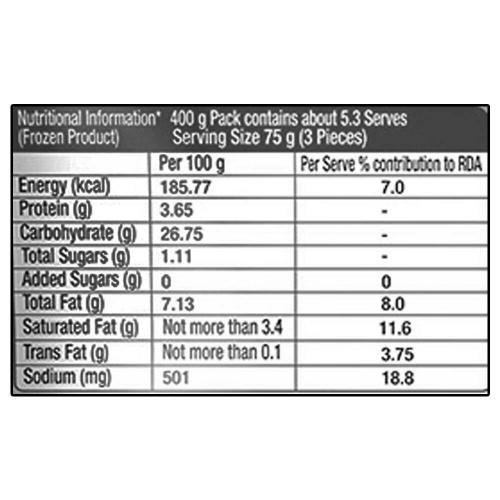 Mccain Veggie Finger 400 gm