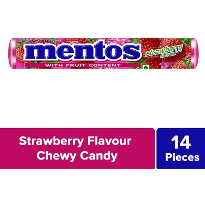 Mentos Starwberry Sticks 36.4 gm