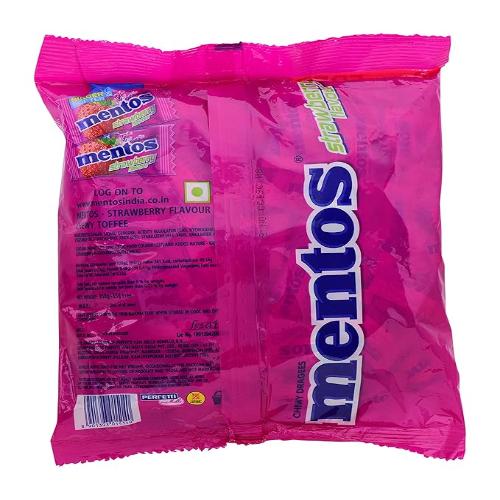 Mentos Strawberry Pouch 100 pcs