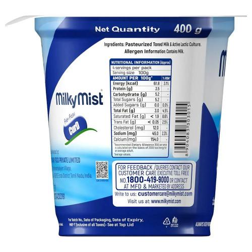Milky Mist Curd Cup 400 Gm